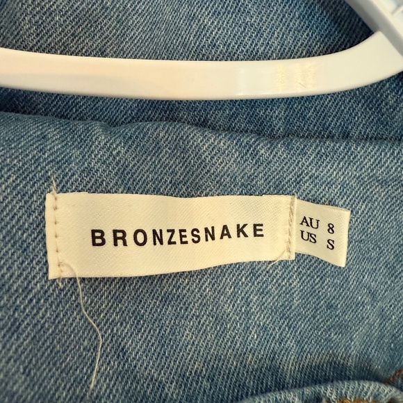 BronzeSnake Ashley Trench Coat Blue Denim 45722 - Picture 7 of 10